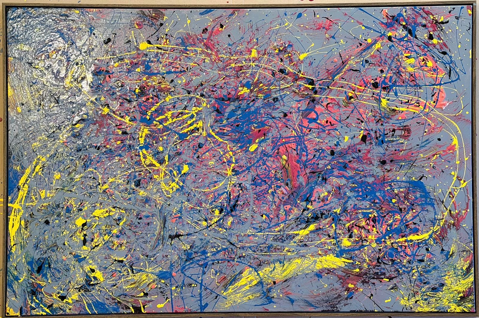 Seasons — abstract painting reflecting life's constant cycle of change, with tones of calm and turbulence.