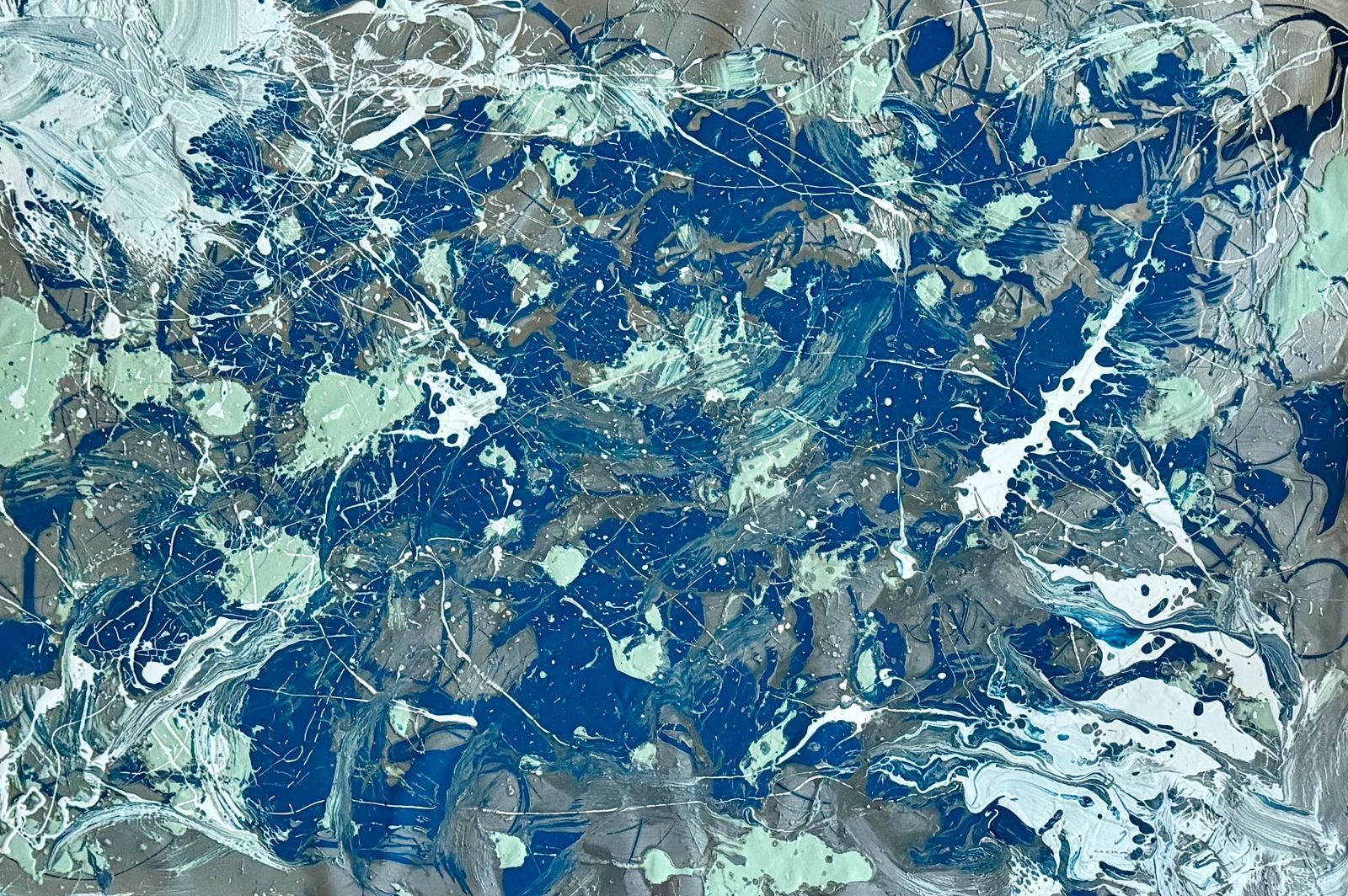 Snow Storm — wind-whipped snow rendered in swirling motion, capturing nature's winter fury.